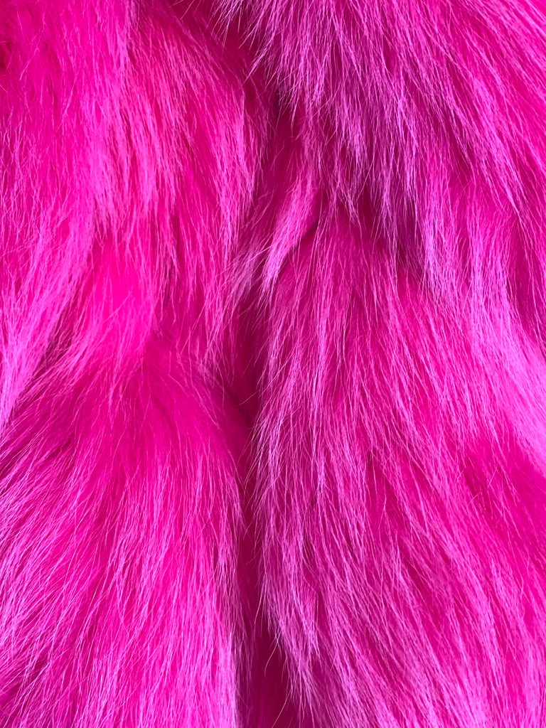 Open Heart Fur Cape - Pink